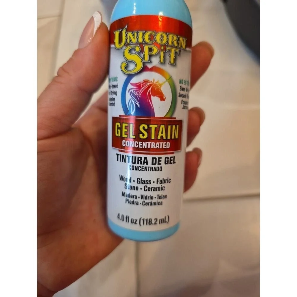 Gel Stain and‎ Glaze, Dragon's Belly 4.0 FL OZ Bottle, Blue 0422015C 19aw09 D4